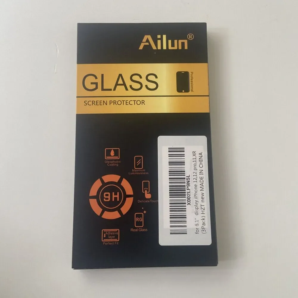 Ailun Glass Screen Protector - iPhone 12 / 12 Pro, 11, XR - 3 Pack - New In Box